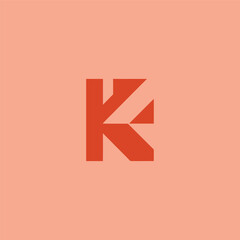 Abstract Letter K Logo – A sharp and minimalistic letter K logo with geometric abstraction.