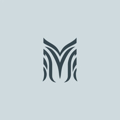 Obraz premium Abstract Letter M Logo – A modern letter M logo with abstract design for a bold identity.