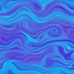 Fototapeta premium Abstract Liquid Marble Pattern in Swirling Shades of Blue and Aqua for Creative Design Projects