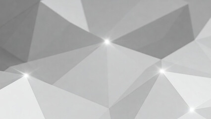 Fototapeta premium A modern abstract polygonal background in soft white and gray tones, featuring subtle light effects