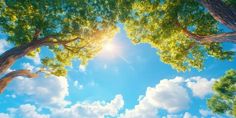 Fototapeta premium Forest canopy banner
