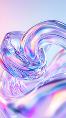 Abstract iridescent fluid forms
