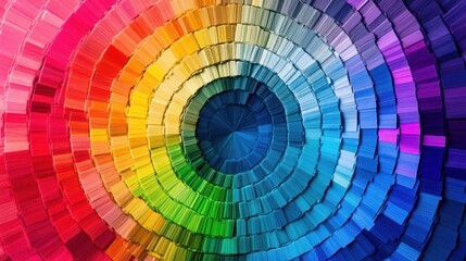 Fototapeta premium Abstract colorful concentric circles.