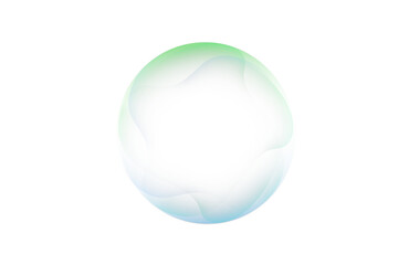 Liquid neon flows in a glowing circle frame, highlighting a sphere with a smooth gradient background. This abstract vector design forms a 3D banner illustration with radiant light in cosmic space png