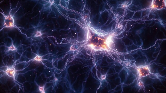 Neurons Nerve Cells Neural Network Electric Synapses Communication Anatomy Brain Neuroscience Biology