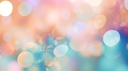 abstrakcja, bokeh, tło, rozmycie, kolorowe światła, estetyczne, delikatny, pastelowe barwy, nowoczesny design, sztuka cyfrowa, gradient, efekt świetlny, harmonia kolorów, ciepłe kolory, chłodne kolory