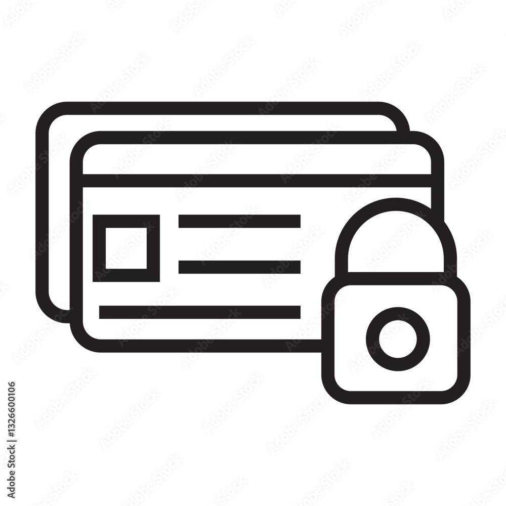 Poster secure payment vector icon