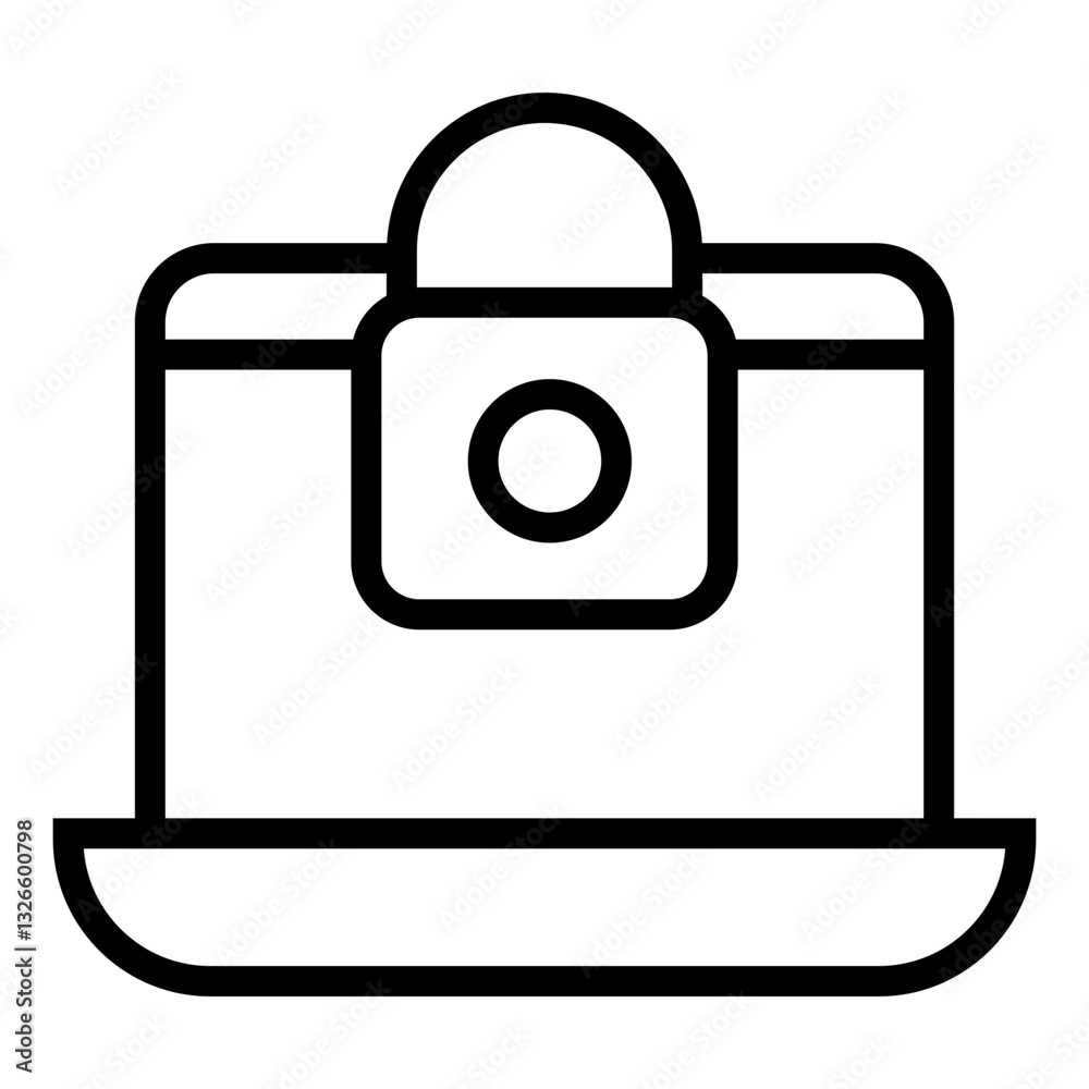 Poster computer security vector icon