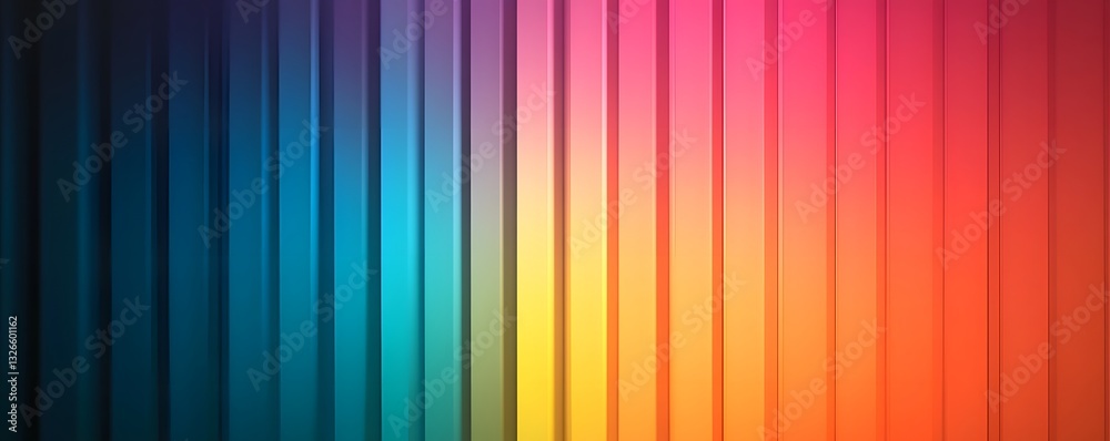 Poster Colorful spectrum bars creating vibrant and modern background design
