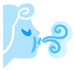 Person Breathing Out