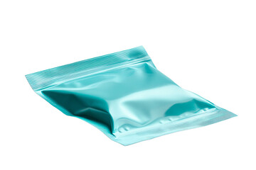 Bright teal packaging with a smooth surface and no label