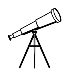 Telescope icon. Simple illustration of telescope vector icon for web