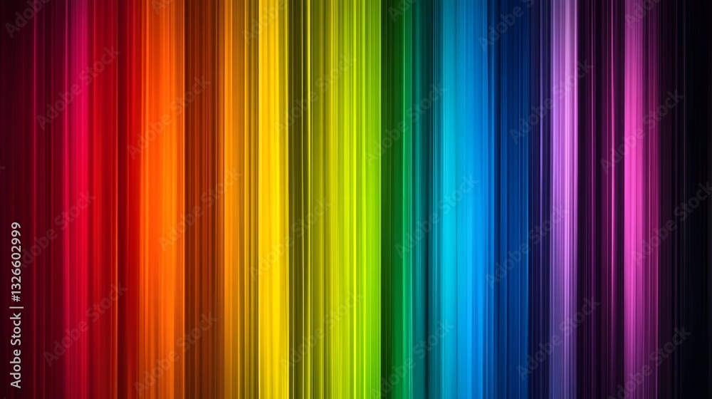 Poster Colorful spectrum lines creating vibrant and dynamic background