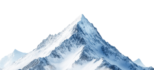 Snow covered mountain peak under clear sky