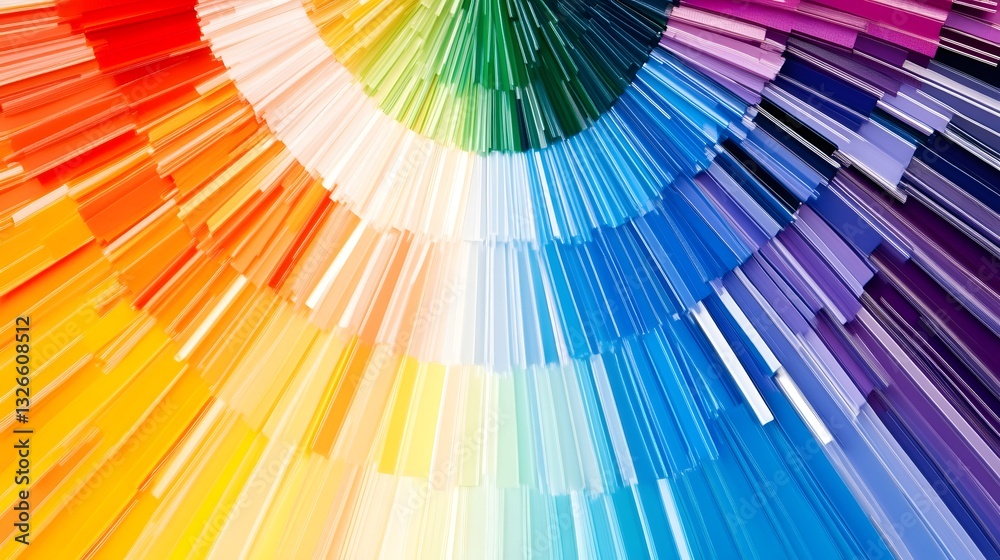 Fototapete Colorful spectrum expanding in a circular pattern creating a vibrant design