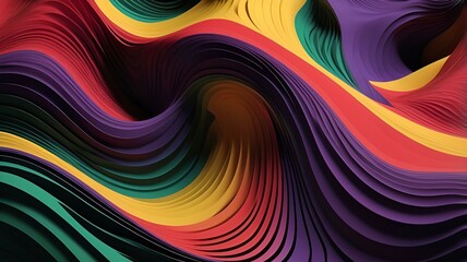 Fototapeta premium Hypnotic Multicolor Wave Pattern