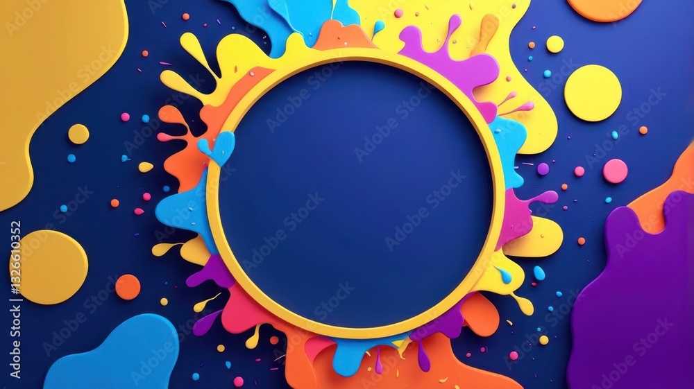 Aufkleber A colorful background with a large circle in the middle