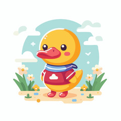 duck, bird, animal, nature, beak, wildlife, white, isolated, feather, wild, illustration, cute, graphic, design, water, vector, background, waterfowl, wing, swim, drawing, duckling, mallard, farm, car