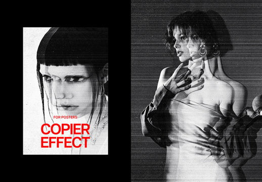 Bad Copy Poster Design Effect Mockup