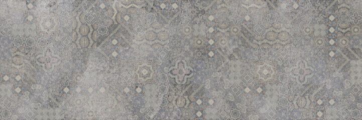 retro tiles and cement wall texture