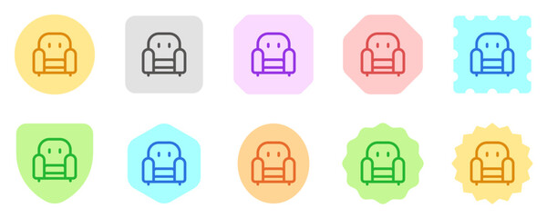 Editable sofa, chair vector icon. Part of a big icon set family. Perfect for web and app interfaces, presentations, infographics, etc
