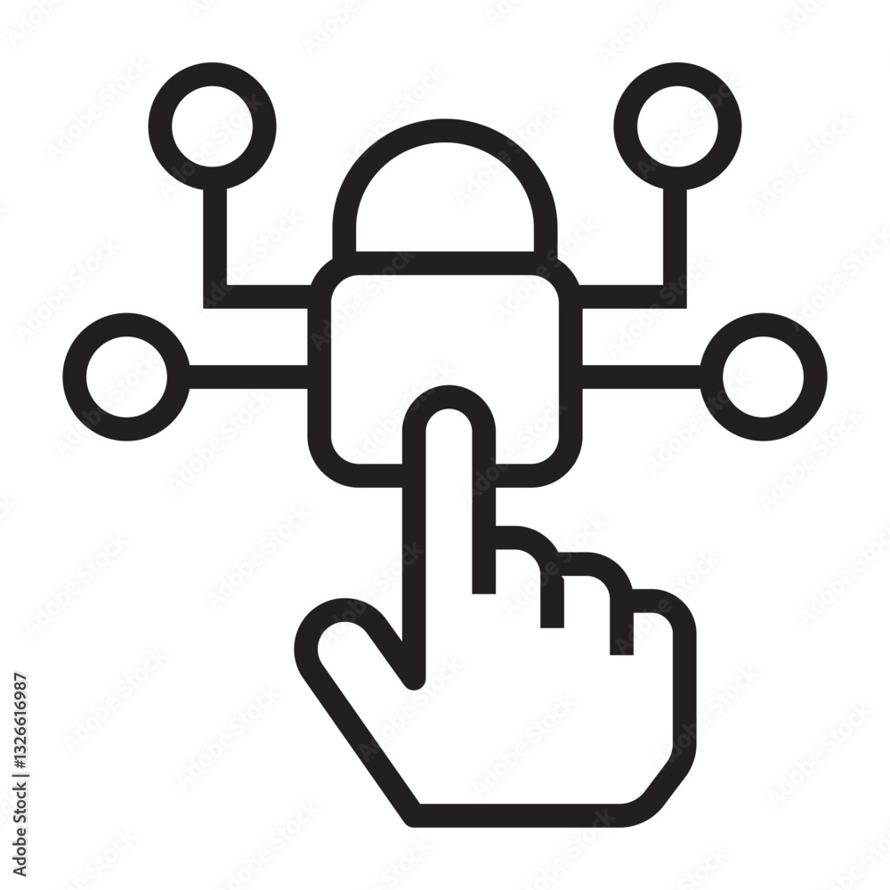Poster access control vector icon