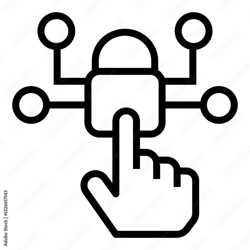 Poster access control vector icon