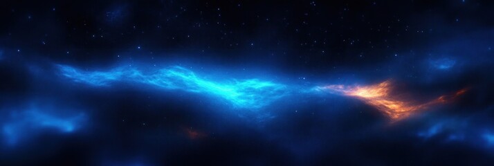 Obraz premium Blue Gradient Seamless Background with Noisy Texture and Electric Silk Pattern for Luxury Wallpaper