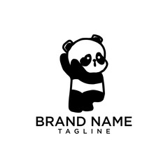 This logo depicts a panda standing upright, symbolizing strength and balance, suitable for brands that focus on harmony with nature or environmental preservation.
