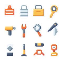 Vector Set of Tools and Instruments for Building and Repair