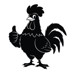 rooster isolated on white background