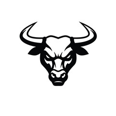 bull head isolated on white