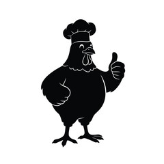 silhouette of a chicken
