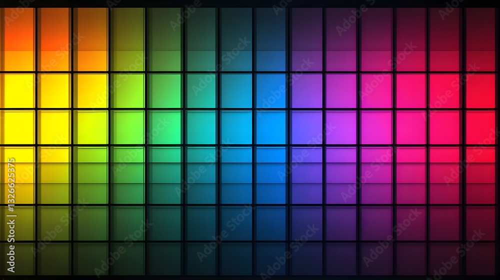 Poster colorful spectrum bars creating a vibrant abstract background