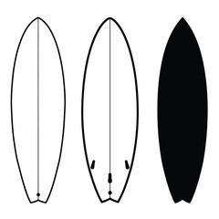 vector illustration of a surfboard