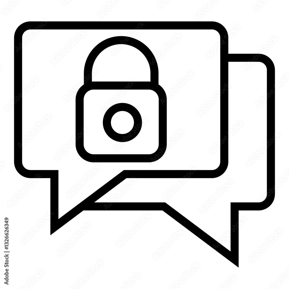 Poster encrypted message vector icon