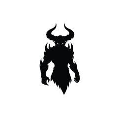 bull on white background