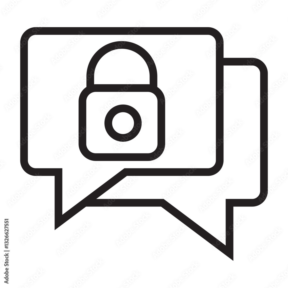 Poster encrypted message vector icon