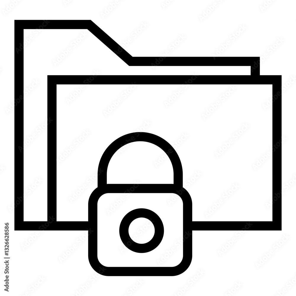 Poster secure data vector icon