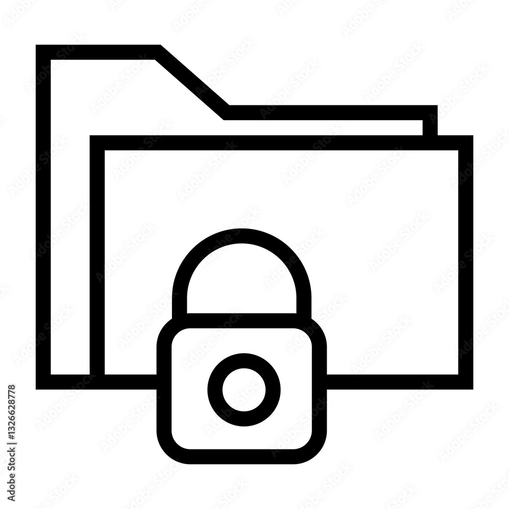 Poster secure data vector icon