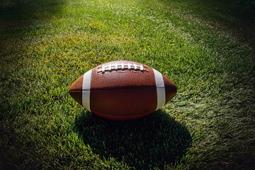 American Football on a Green Field