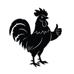 rooster isolated on white background