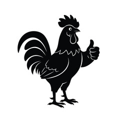 rooster isolated on white background