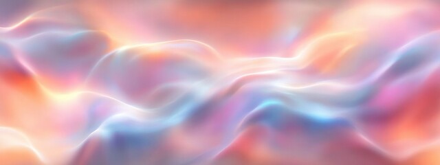 Obraz premium Seamless pastel gradient pattern with pearl wave design iridescent background soft textures clean minimal abstract