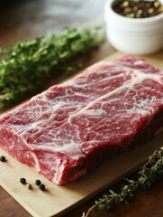 Fototapeta premium Juicy raw beef tenderloin for steaks