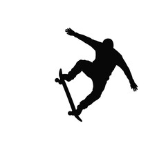 silhouette of a man jumping