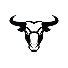 bull head isolated on white