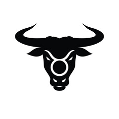 bull skull isolated on white