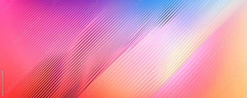 Poster Colorful diagonal lines creating an abstract modern background