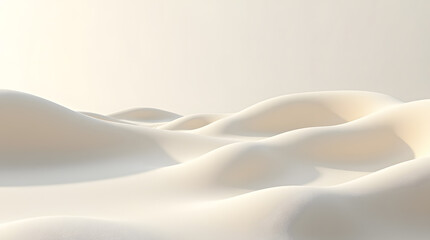 Modern wavy design with soft curves, embossed textures, neutral tones.